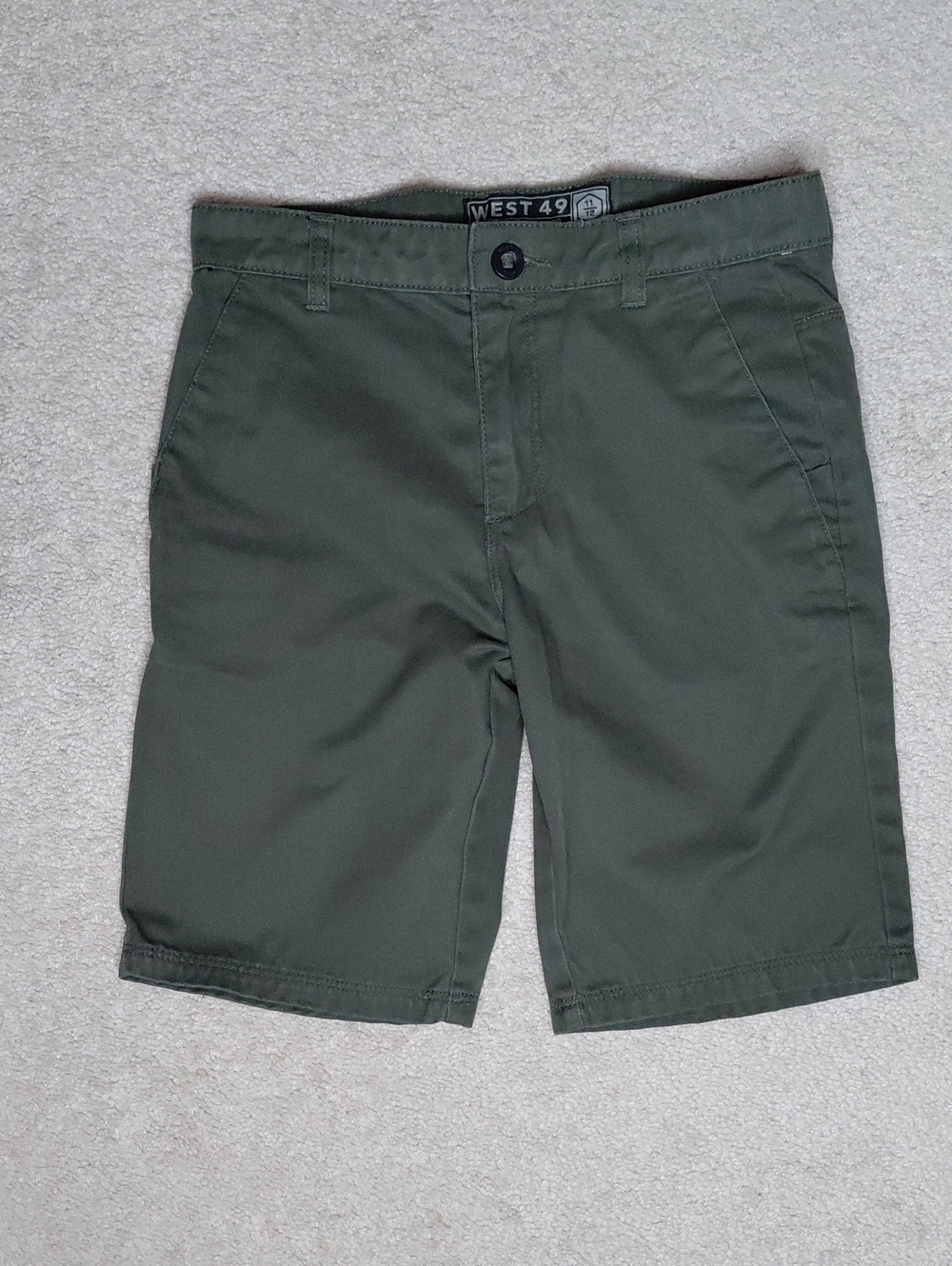 Kids Olive Green Chino Shorts